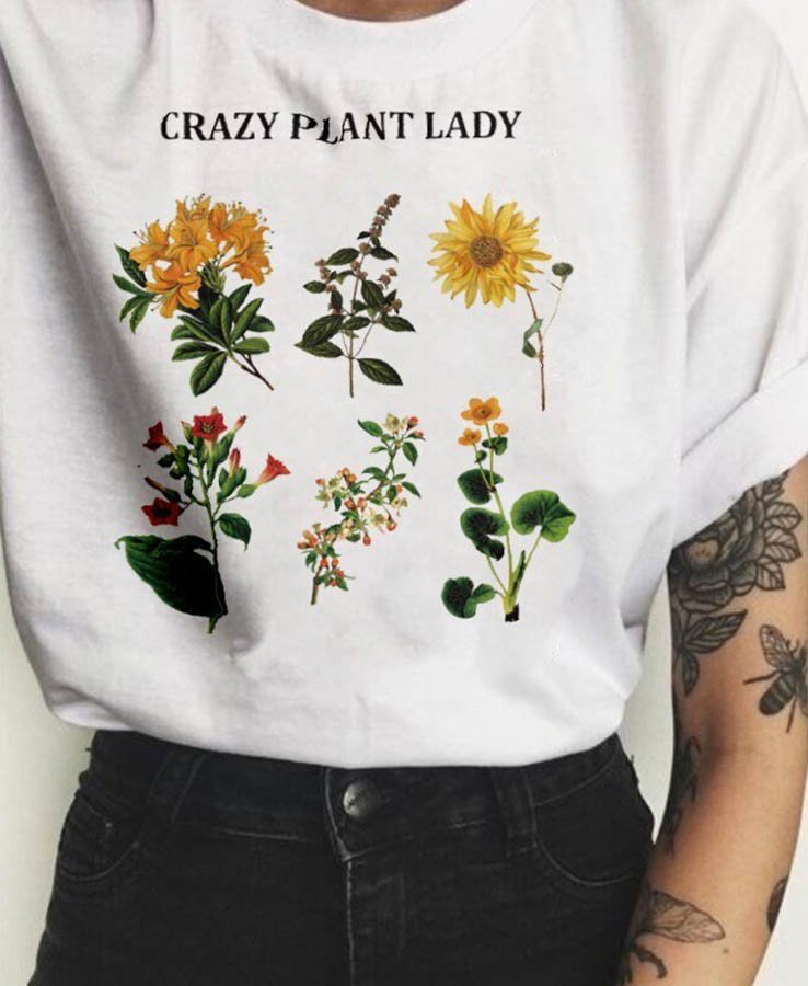 Graphic Tees Women Floral Print T Shirt