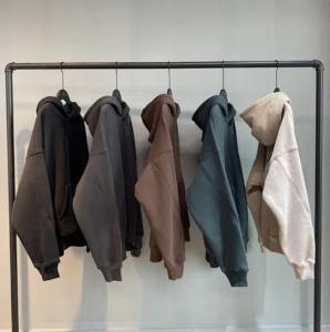 Oversized hoodie with drop shoulders
